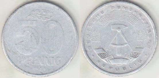 1958 East Germany 50 Pfennig A008787